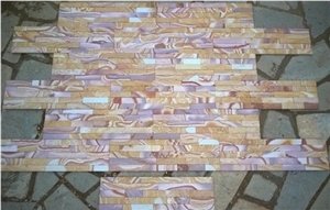 Pink Multicolor Rainbow Sandstone Ledge Stone