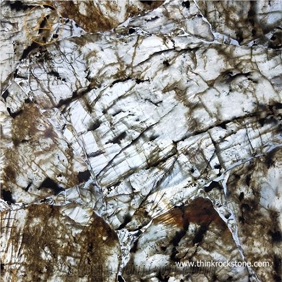 Polished Gemstone Tiles, Labradorite Backlit Semi Percious Stone