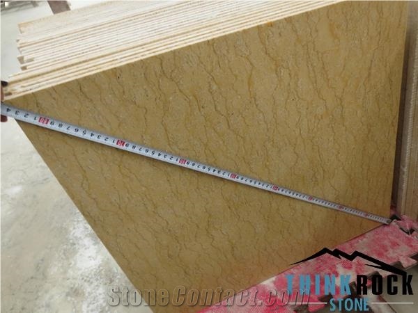 Polished Perlato Pure Yellow Marble Flooring and Wall Panels