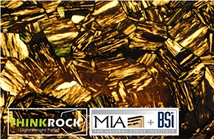 Polished Striata Brown Agate Gem Stone Glass Composite Slabs