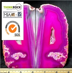 Quite Durable Nice Quality Enhanced Purple Agate Geode Bookends Quite Durable Nice Quality Enhanced Purple Agate Geode Bookends