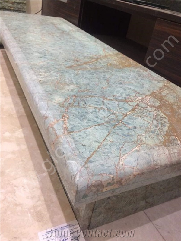 Luxury Blue Riff Green Marble Sinks Basins