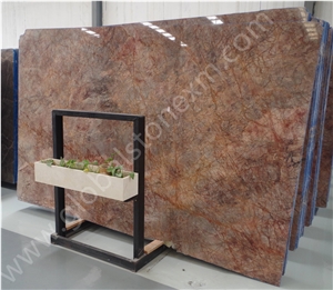 Violet Gold/Purple Luxury Marble Slabs&Tiles Tv Set Cladding