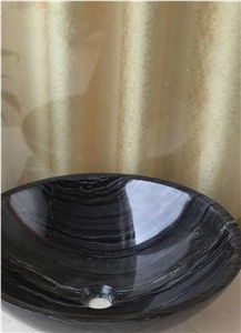 Absolute Black Marble Basin,Nero Marqutino Marble Basin,Round Basin