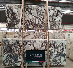 Calacatta Viola Violet Bookmatch Marble Slabs