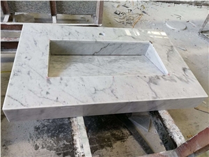 Custom Vanity Tops Bianco Carrara White Marble Bathroom Vanity Tops
