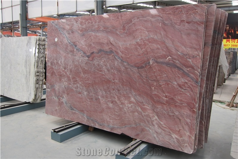 Revolution Fusion Fire Rosa Wave Fantasy Red Granite Quartzite Slabs