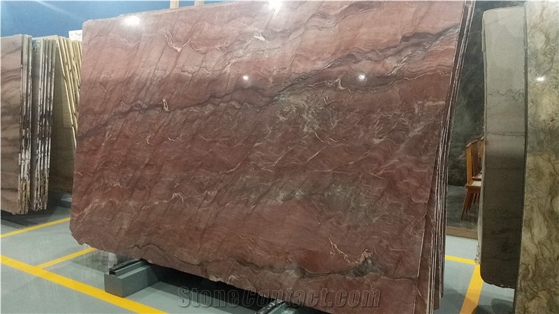 Revolution Fusion Fire Rosa Wave Fantasy Red Granite Quartzite Slabs
