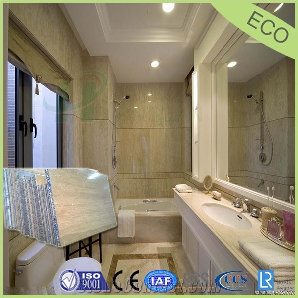Bathroom Stone Honeycomb Wall Panels with Waterproof Bath Design
