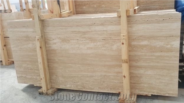 Light Beige Travertine Slabs