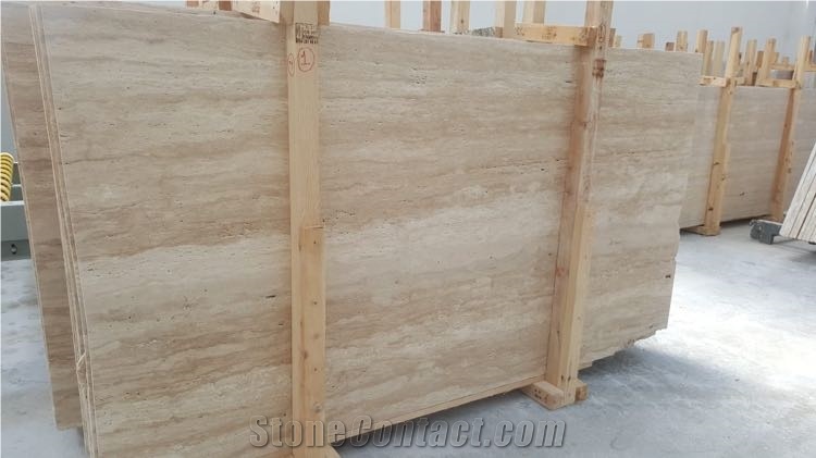 Light Beige Travertine Slabs