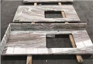 Fantasy Brown Mascavo Ocean Beige Quartzite Interior Tops Backsplash