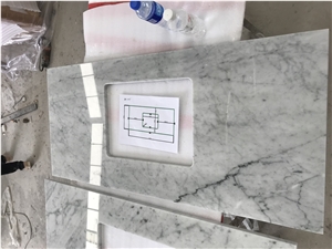 Italian Bianco Carrara White Bathroom Vanity Work Counter Tops
