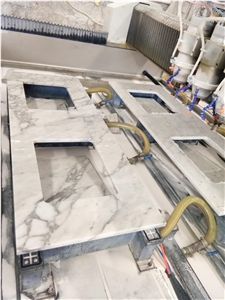 Italian Bianco Carrara White Bathroom Vanity Work Counter Tops