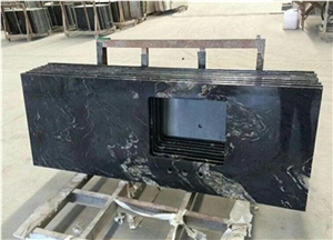 Magic Black Nero Fantasy Marble Bathroom Master Vanity Tops,Bath Tops