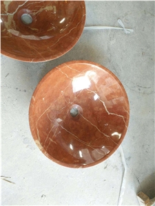 Red Orange Round Bathroom Basins,Wash Bowls,For Hotel Decorations Red Orange Round Bathroom Basins,Wash Bowls,For Hotel Decorations