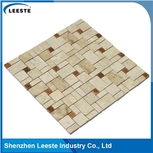 Beige/Cream Travertine Honed French Pattern/Versailles Mosaic Tiles
