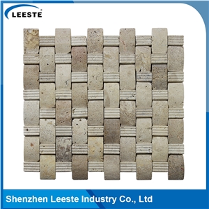 Beige Travertine Honed 3d Arched Shape Mosaic Tiles Beige Travertine Honed 3d Arched Shape Mosaic Tiles