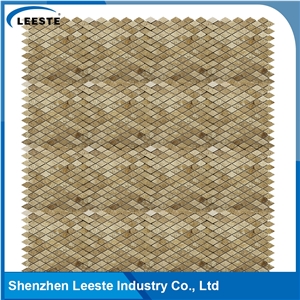 Beige Travertine Honed Diamond Mosaic Tiles