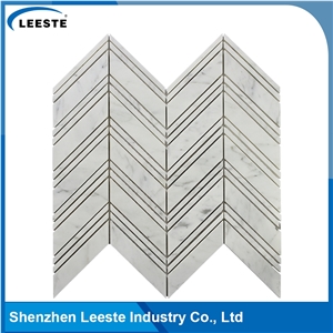 Bianco Carrara Chevron Kitchen Mosaic Tiles Bianco Carrara Chevron Kitchen Mosaic Tiles