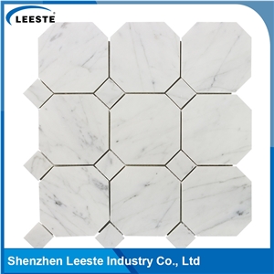 Bianco Carrara Polished 4" Octagon Mosaic Tiles Bianco Carrara Polished 4" Octagon Mosaic Tiles