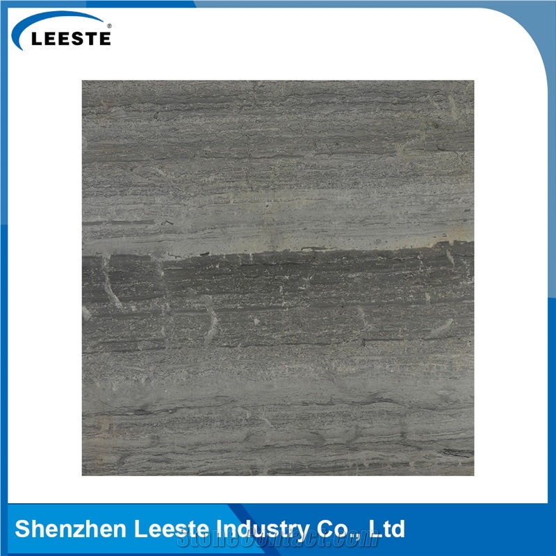 Blue Wood Vein Polished Wooden Marble Tiles, China Grey Marble