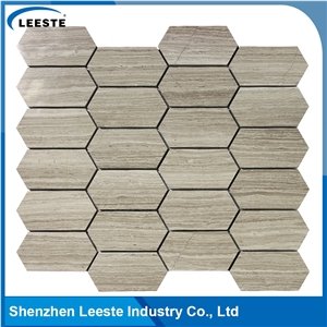 China Suppliers Long Hexagon White Oak Marble for Floor Wall Tile
