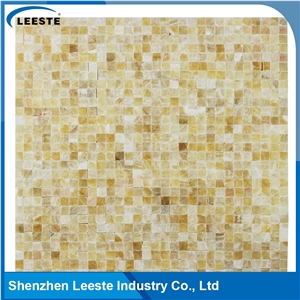 Honey Onyx 3/8 Thickness Square Honed Mosaic Pattern