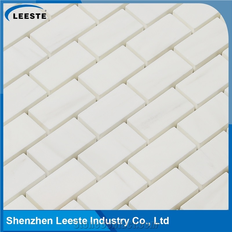Italian Dolomiti Marble Brick 1x2 Polished Mosaics Tiles