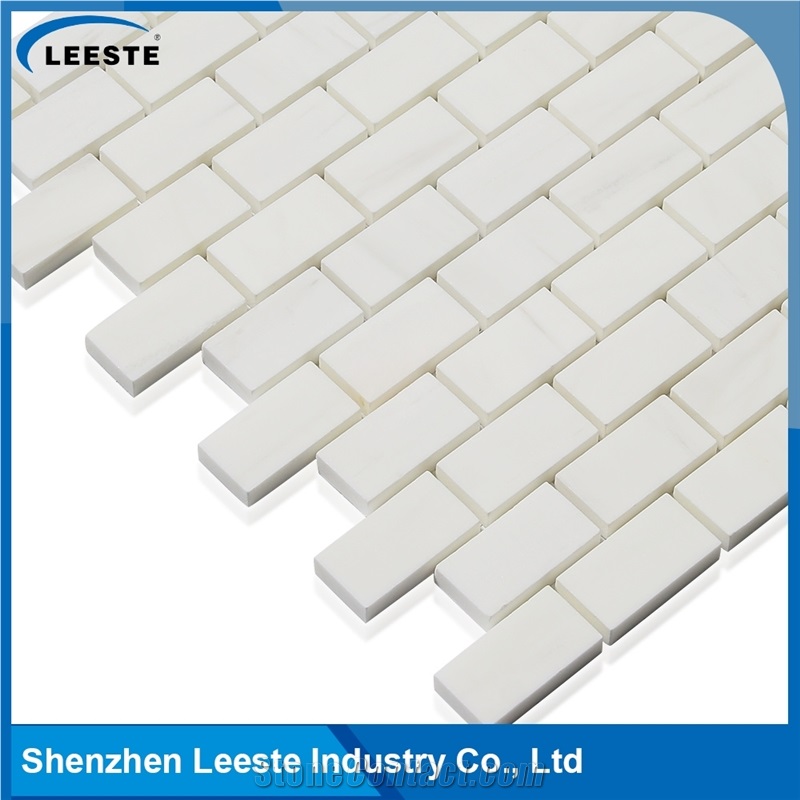 Italian Dolomiti Marble Brick 1x2 Polished Mosaics Tiles