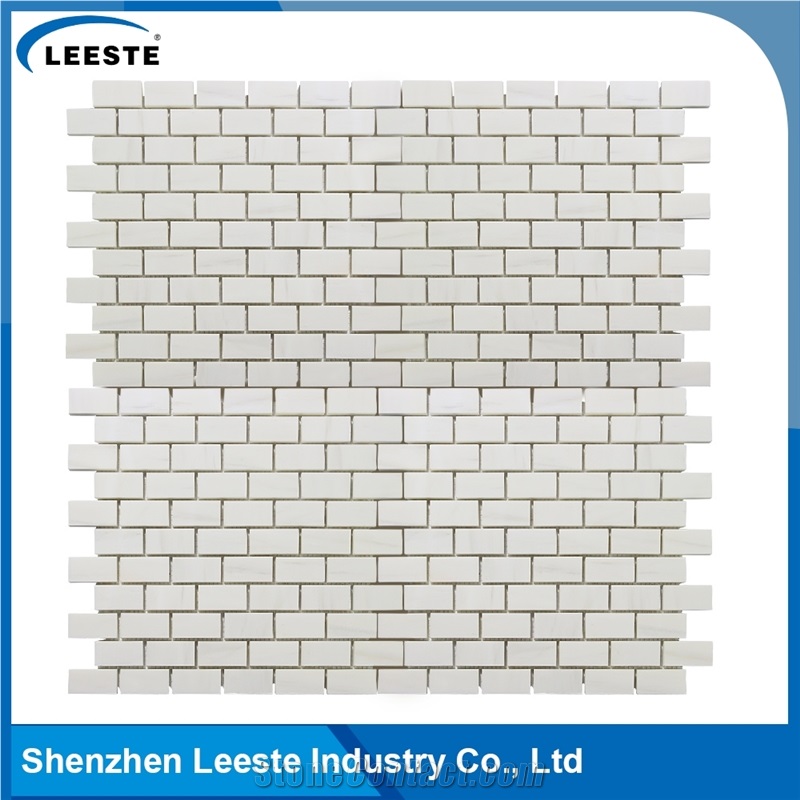 Italian Dolomiti Marble Brick 1x2 Polished Mosaics Tiles