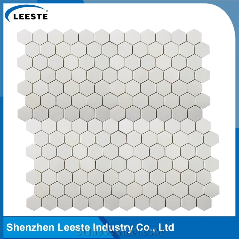 Italian Dolomiti Marble Hexagon 2"X2" Polished Mosaics Tiles