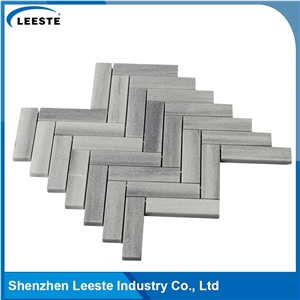 Manufacturing Marmara Herringbone Honed Marble Mosaic