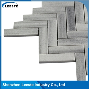Manufacturing Marmara Herringbone Honed Marble Mosaic
