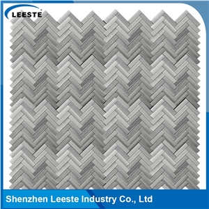 Manufacturing Marmara Herringbone Honed Marble Mosaic