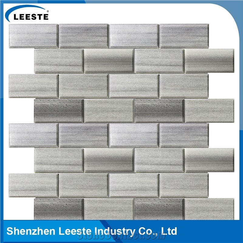 Marmara Equador Bevelled Brick Honed Marble Mosaic