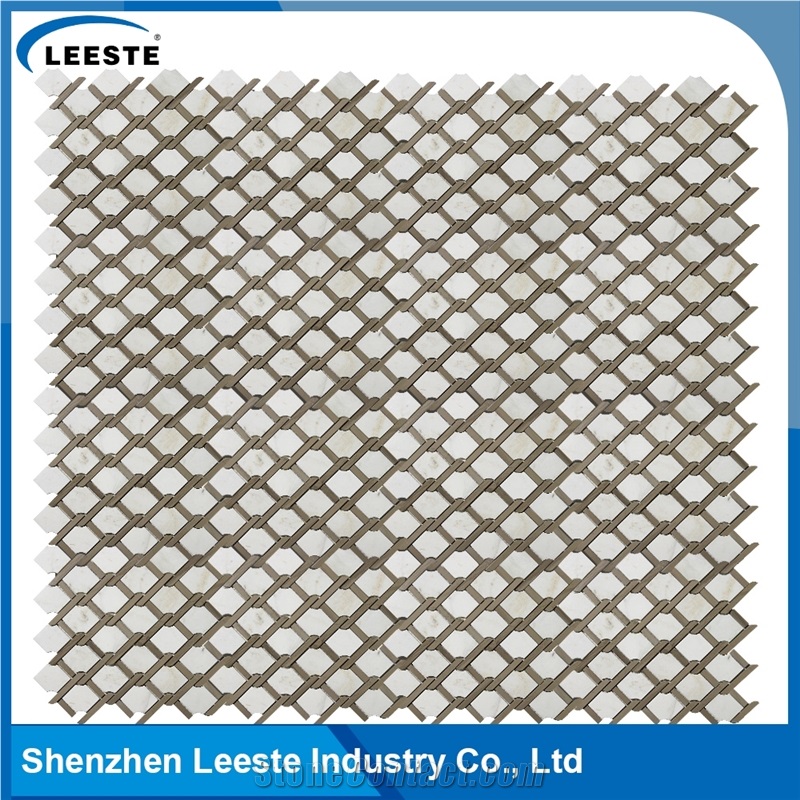 Mix Color Bathroom Knot Marble Mosaic Tile Sheets