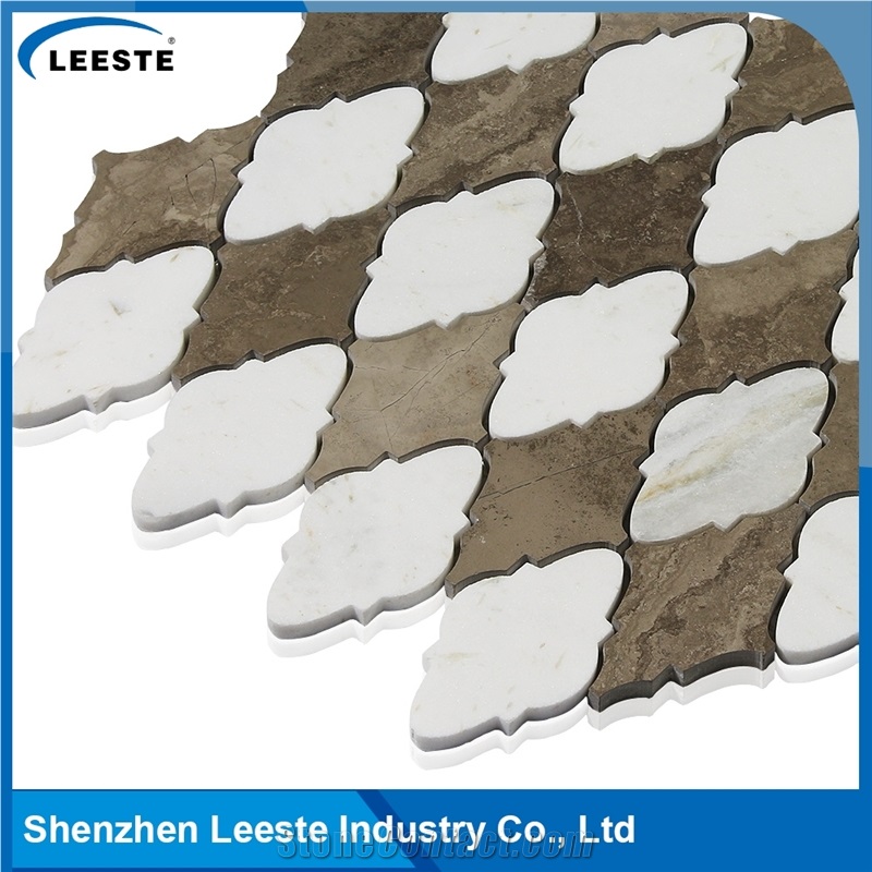 Mix Color Honed Finished Marble Stone Mosaic Artist