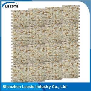 Sunny Beige Limestone Spilit 1x2" Brick Mosaic Tiles