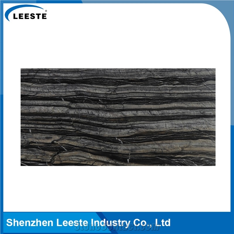 Zebra Black Wooden Marble Wall Tiles