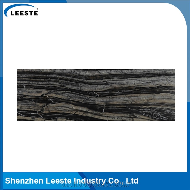Zebra Black Wooden Marble Wall Tiles