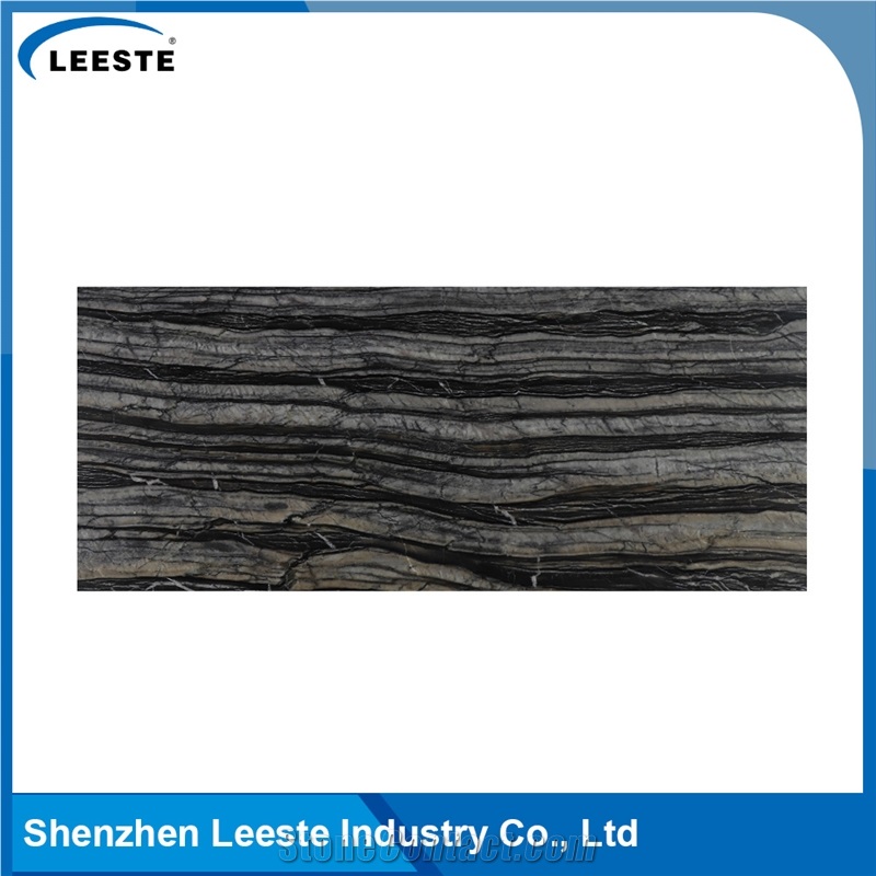 Zebra Black Wooden Marble Wall Tiles