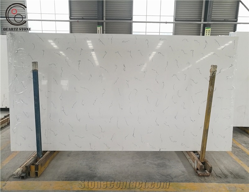 Latest Design Carrara Marble Quartz Stone Slabs in Hot Sale Shandong