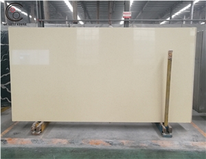 Wholesale Price Beige Color Quartz Crystals Slab