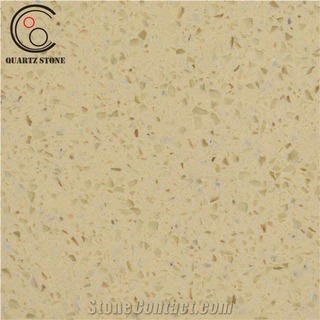 Wholesale Price Beige Color Quartz Crystals Slab