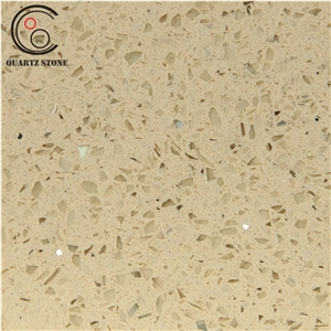 Wholesale Price Beige Color Quartz Crystals Slab