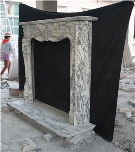 Arabescato Marble Fireplace Mantel Surround