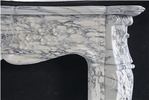 Arabescato Marble Fireplace Mantel Surround