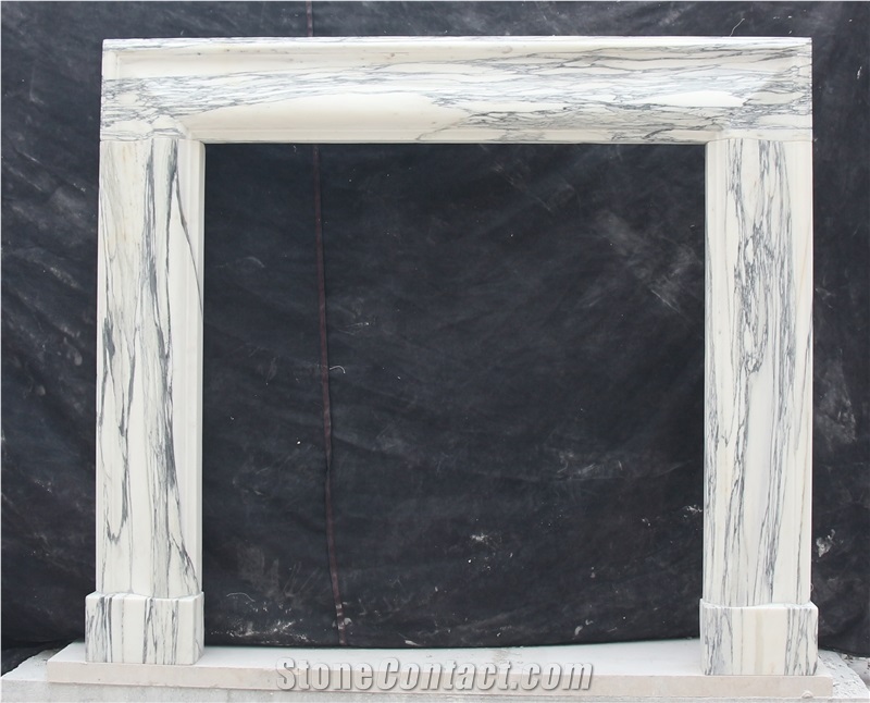 Arabescato Marble Fireplace Mantel Surround