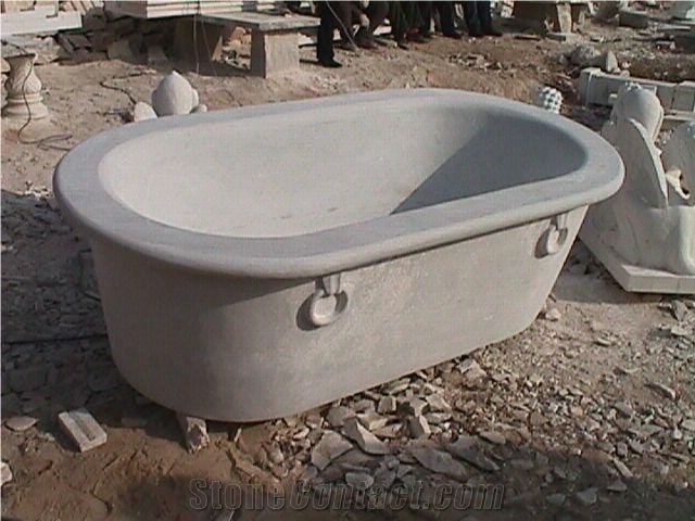 Bathtub Marble Stone Sculpture Handcarved Mantel Surround